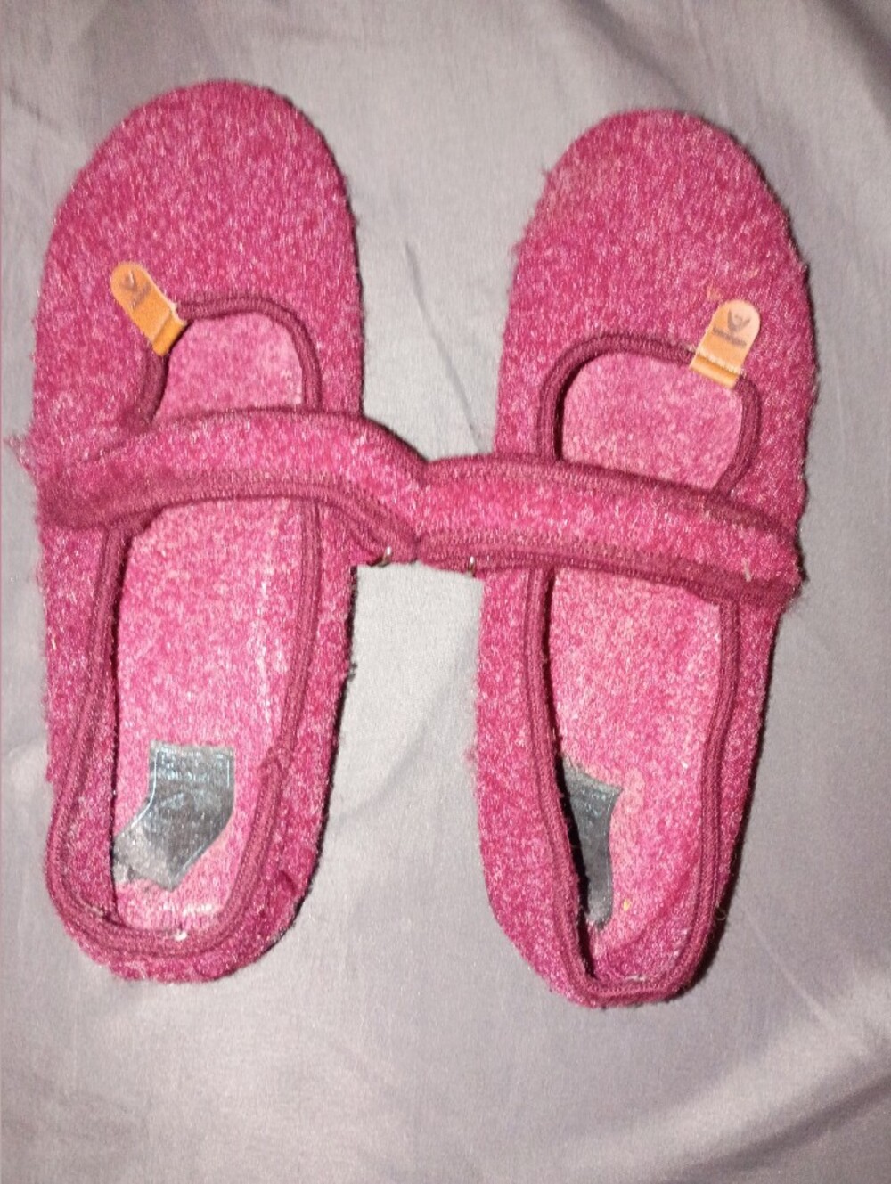 Women's Burgundy Fuzzy Mary Jane One-Piece Slippers